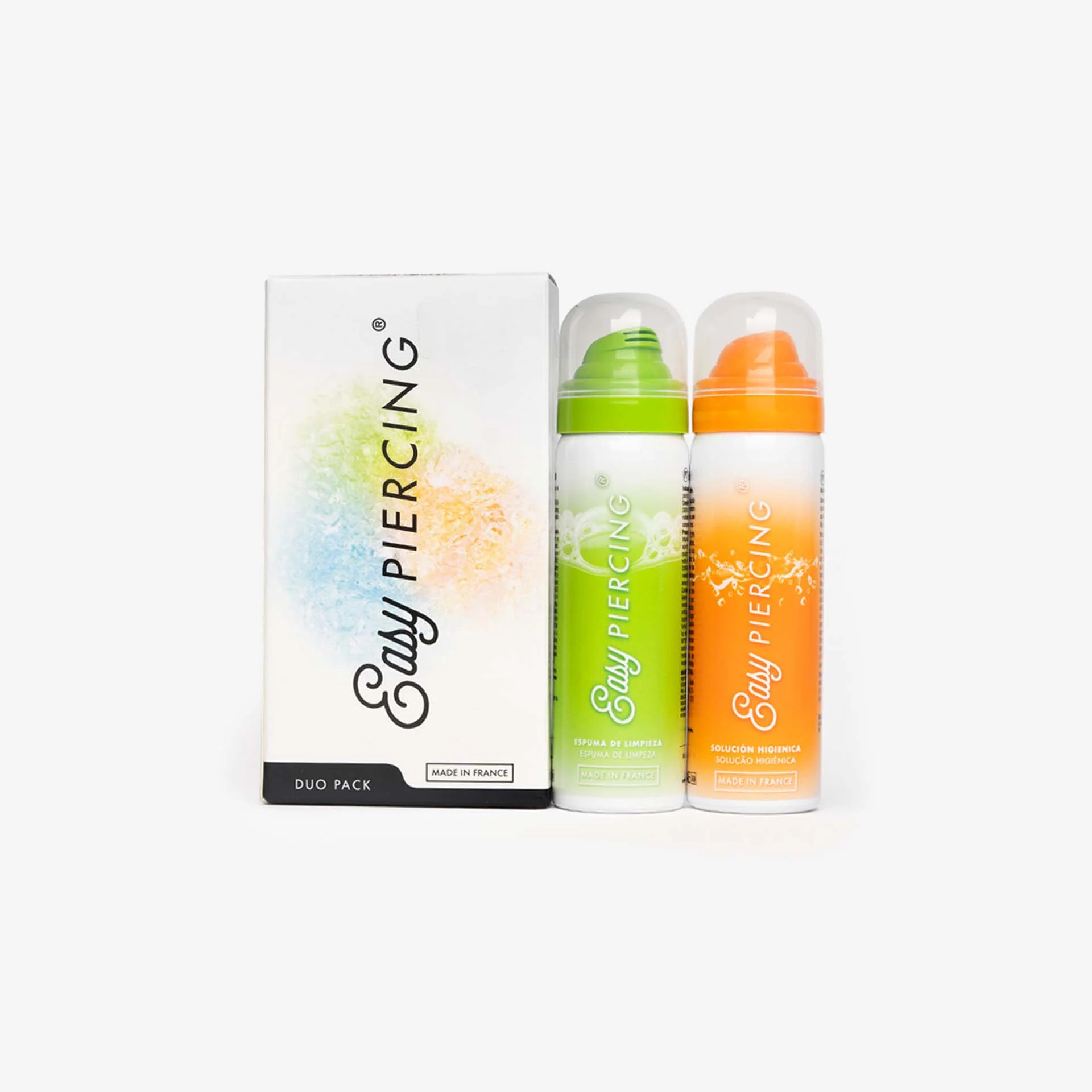 Easypiercing Duo Pack Gel Limpeza Suave e Solução Antibacteriana