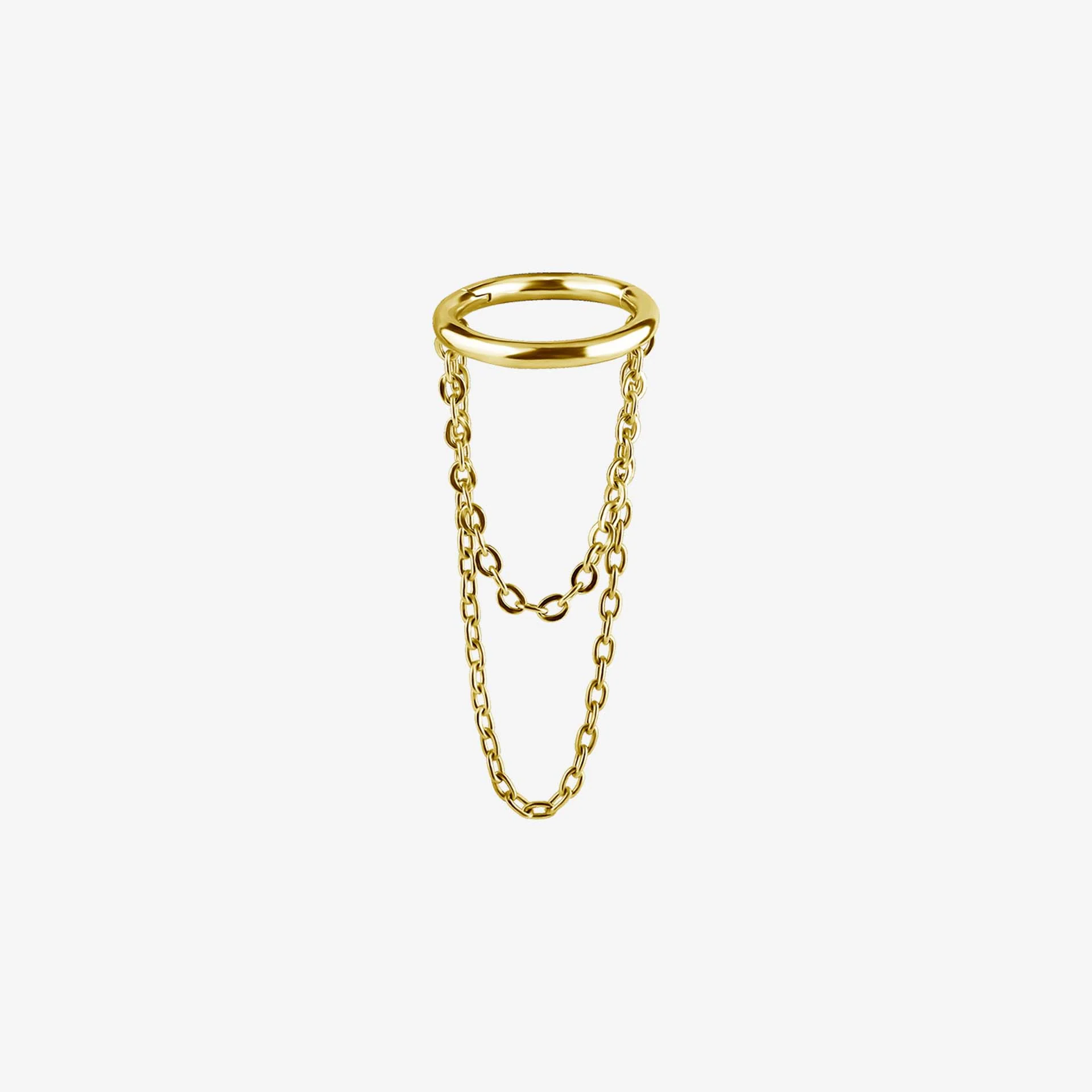 Piranha Argola Dangling Chains Steel Zirconline