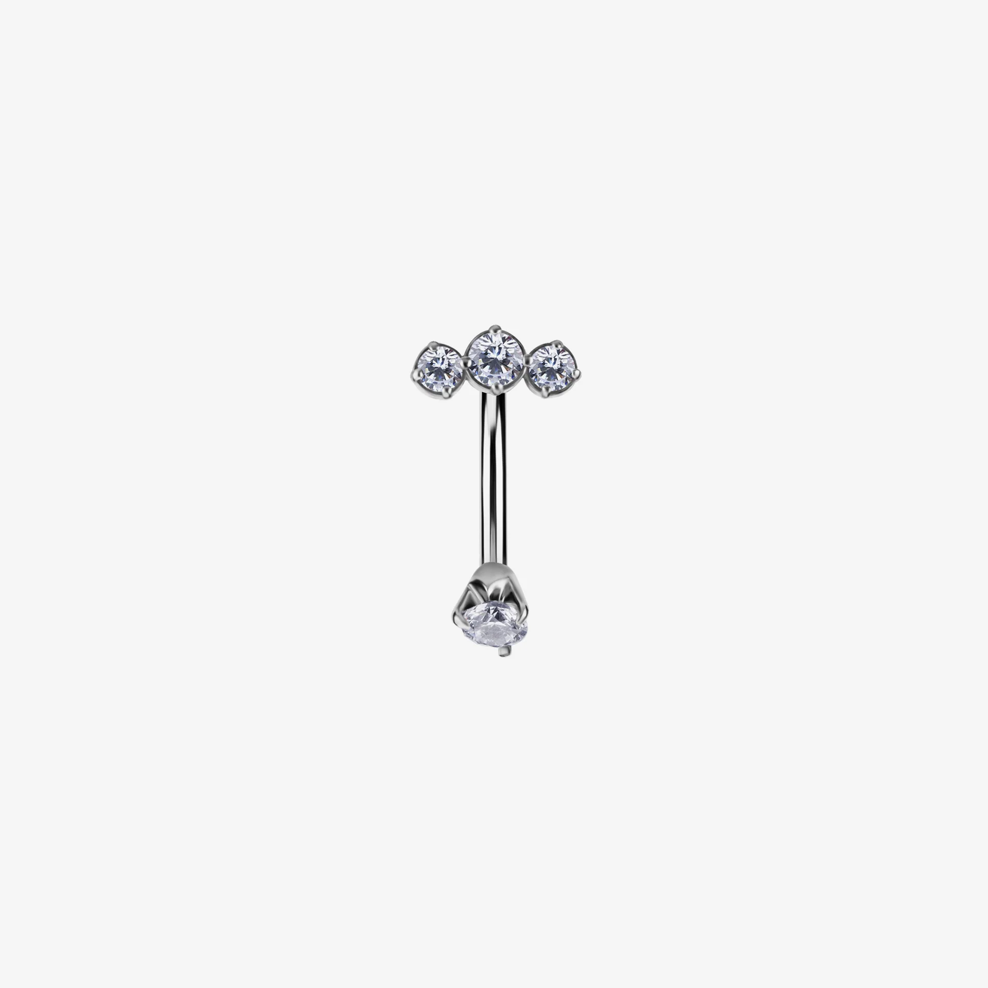 Piranha Banana Bow 3 Crystals Steel Basicline