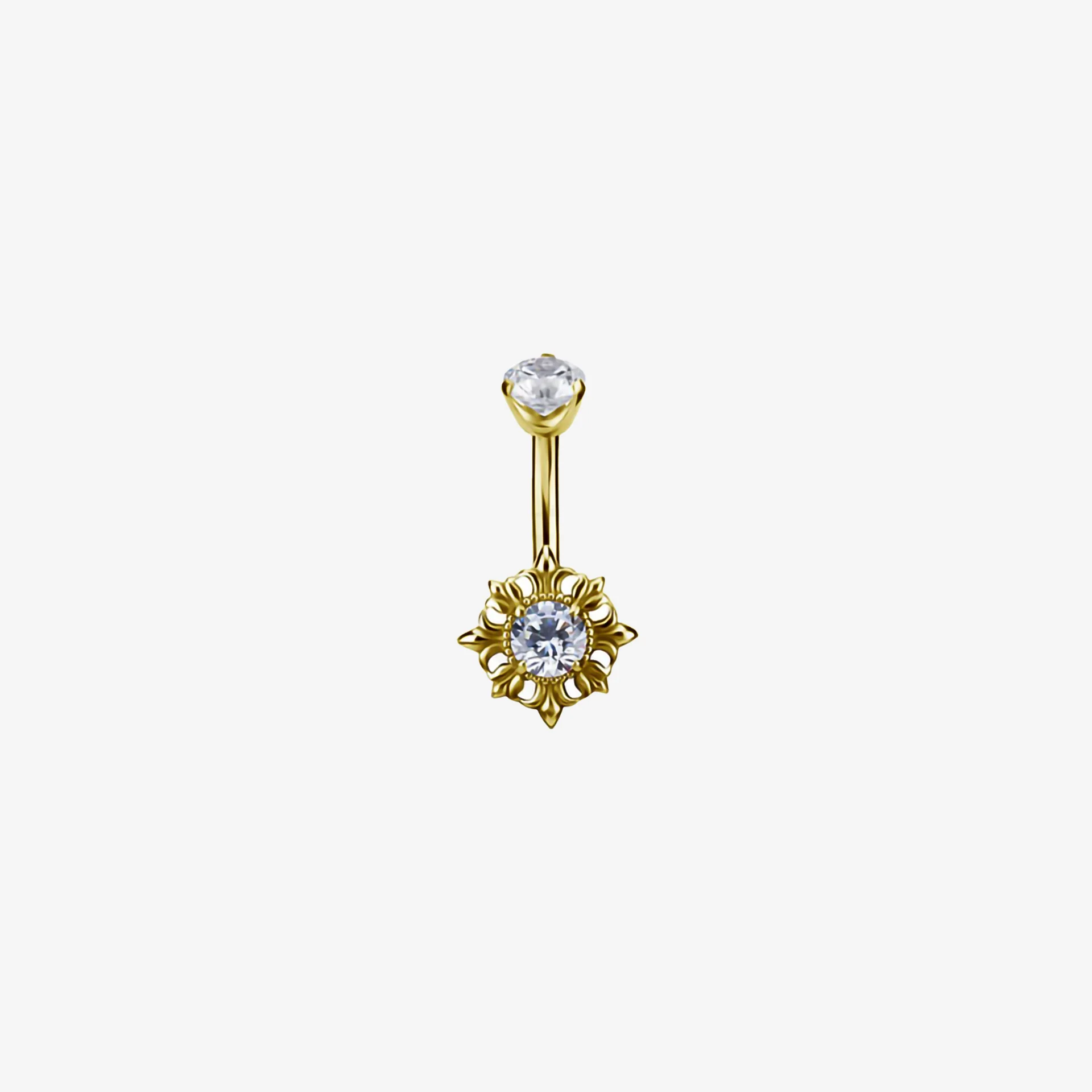 Piranha Banana Flower Double Jewelled Steel Zirconline