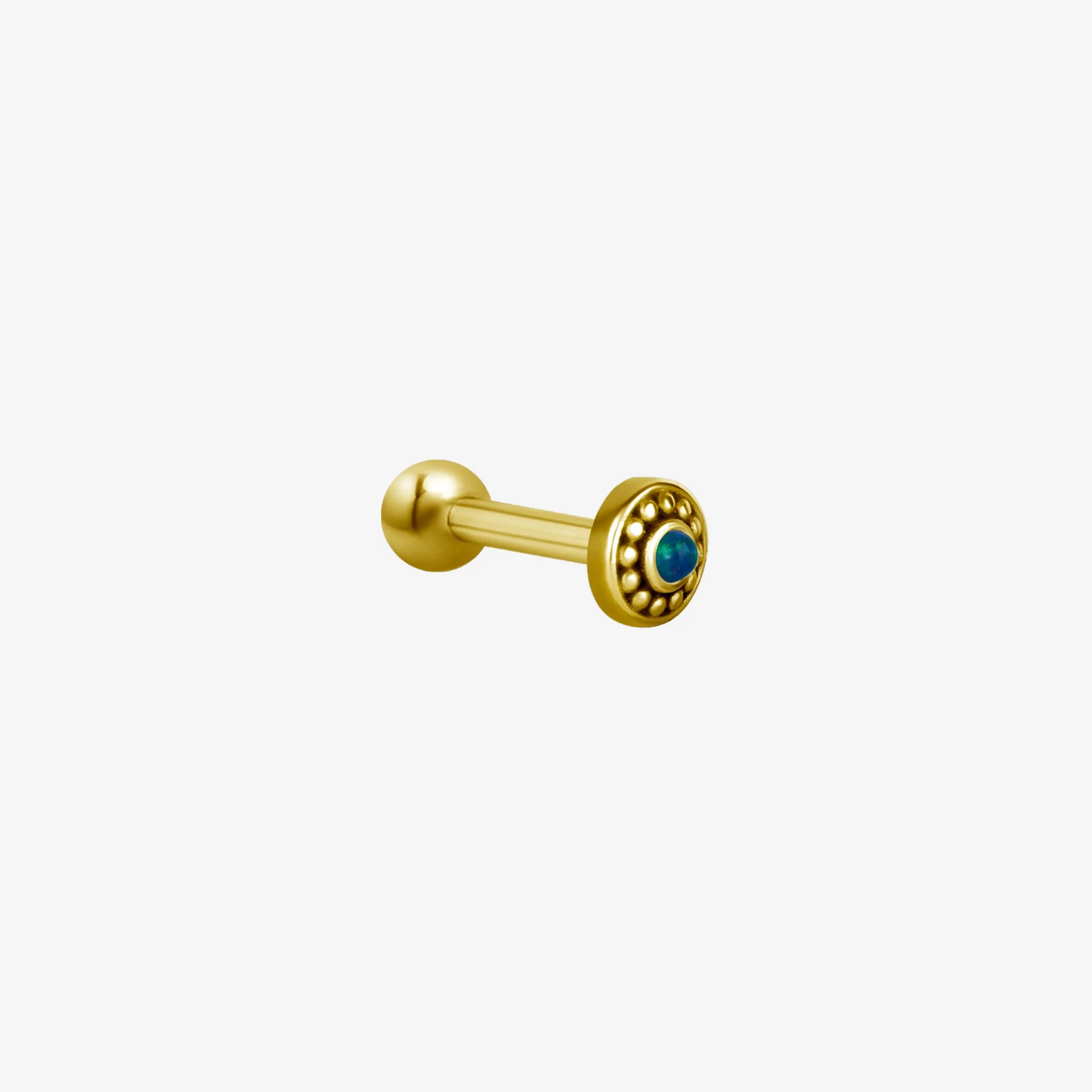 Piranha Earbarbell Tribal Opal Steel Zirconline