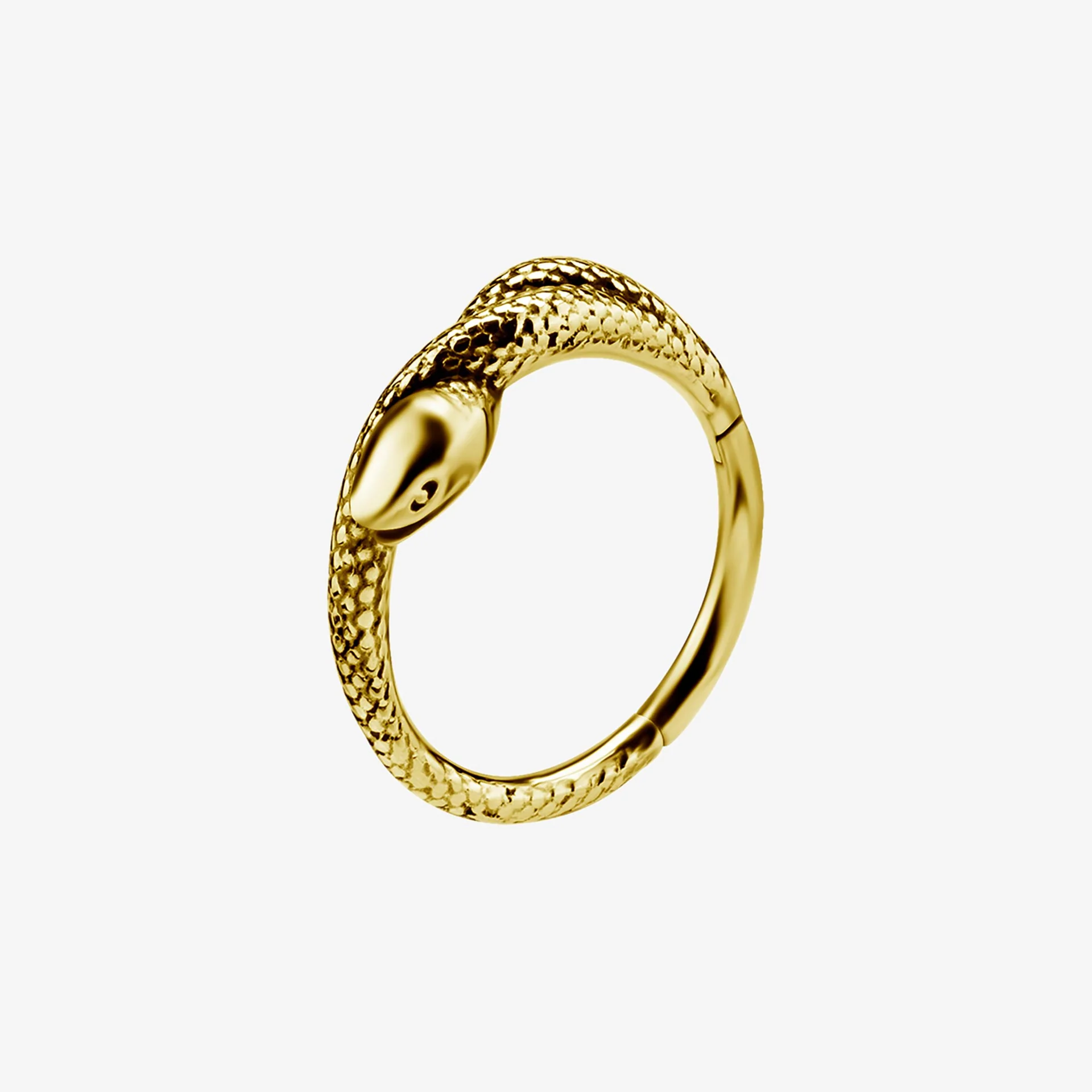 Piranha Argola Hinged Tribal Snake Steel Zirconline