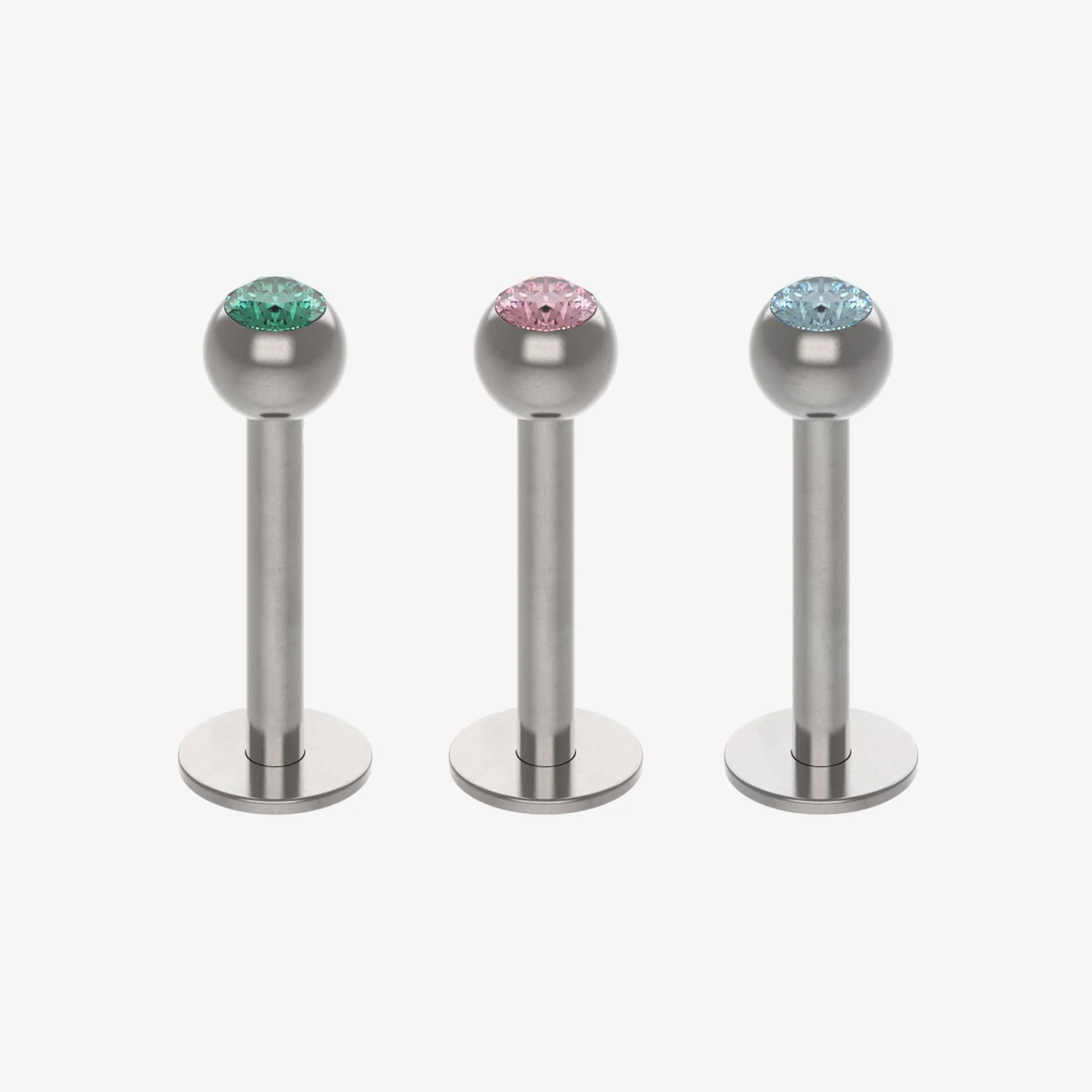 Piranha Labret Aço Cirúrgico 316L com Pedra
