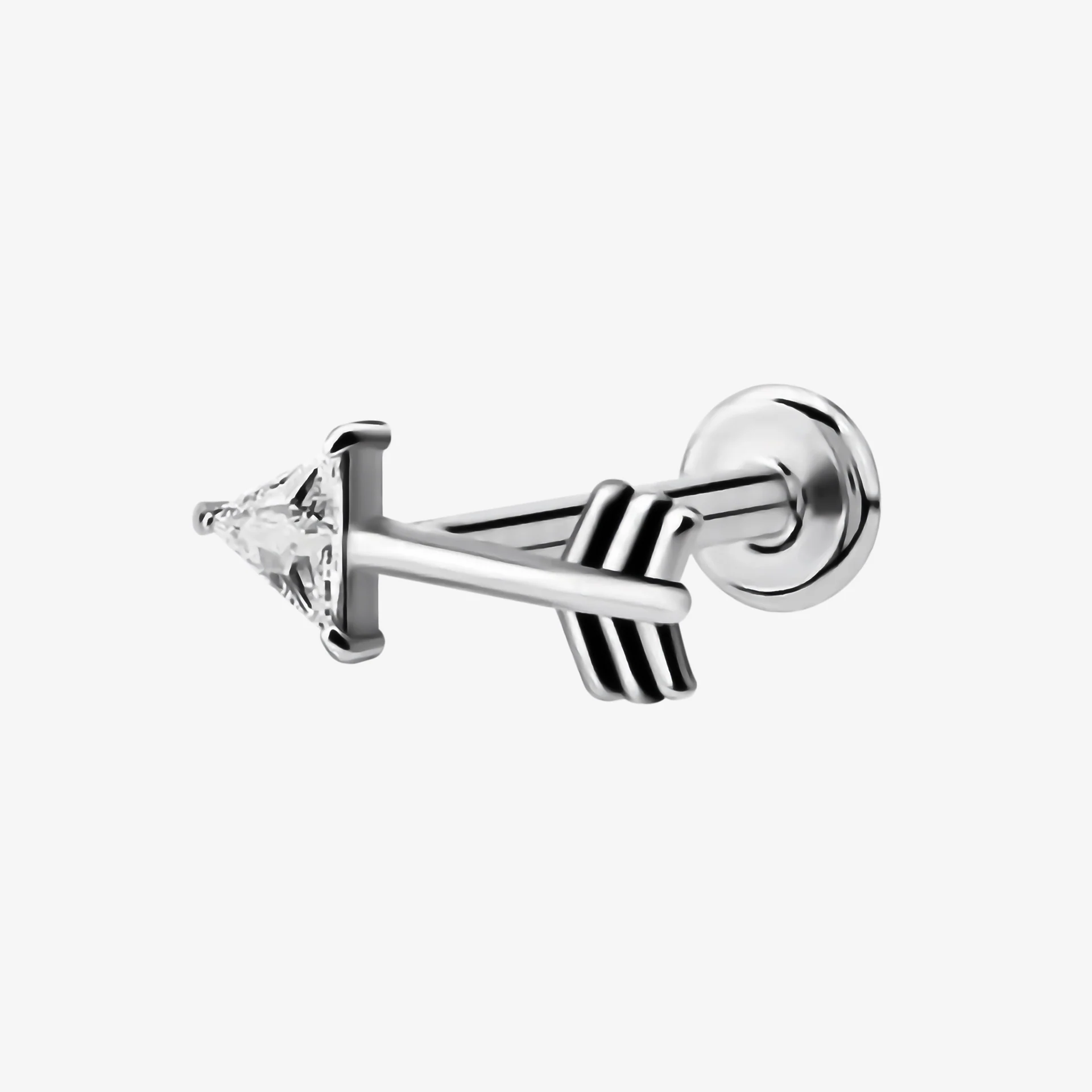 Piranha Labret Arrow Jewelled Steel Basicline
