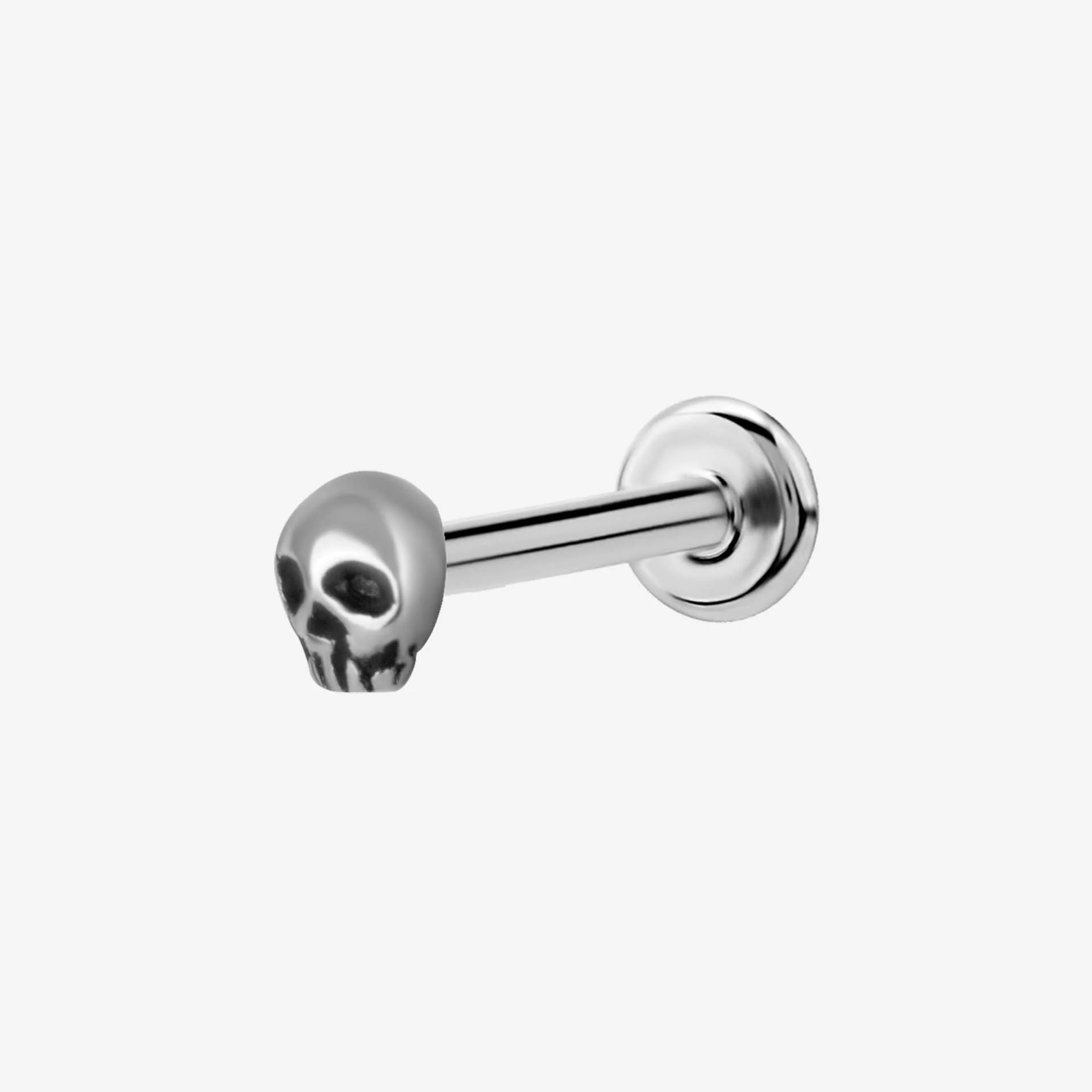 Piranha Labret Little Skull Steel Basicline