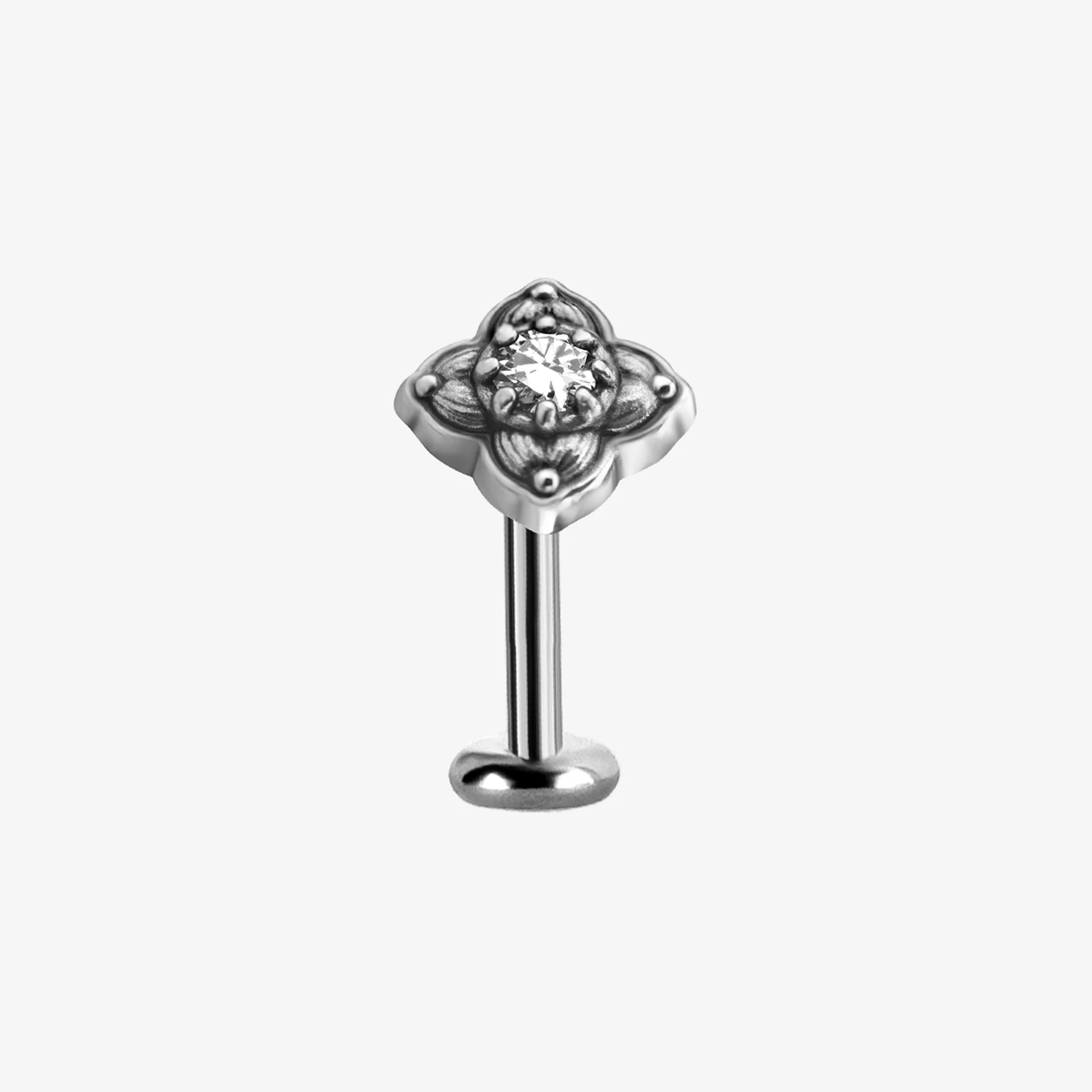Piranha Labret Mandala Crystal Steel Basicline - Image 2