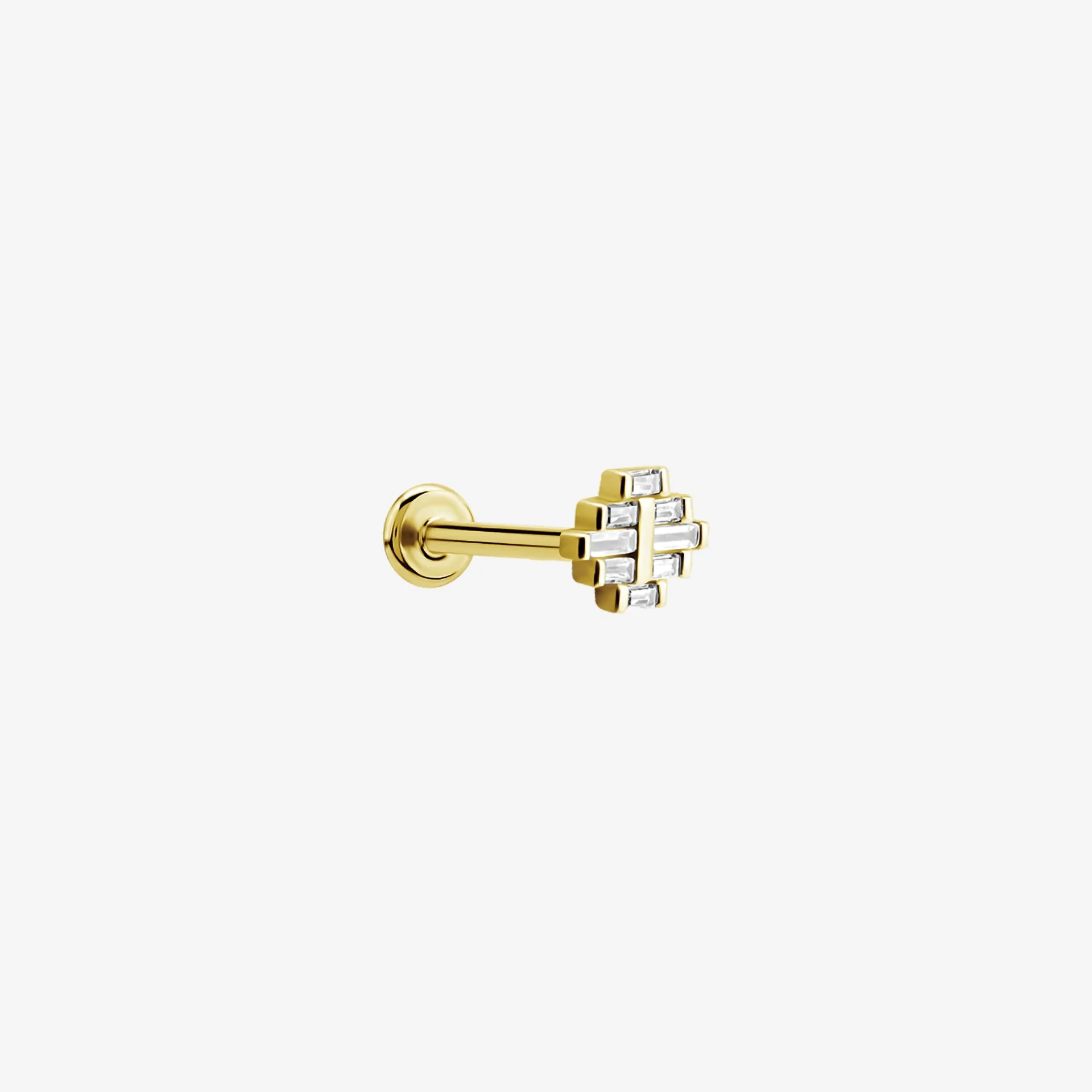 Piranha Labret Multi Jewelled Steel Zirconline