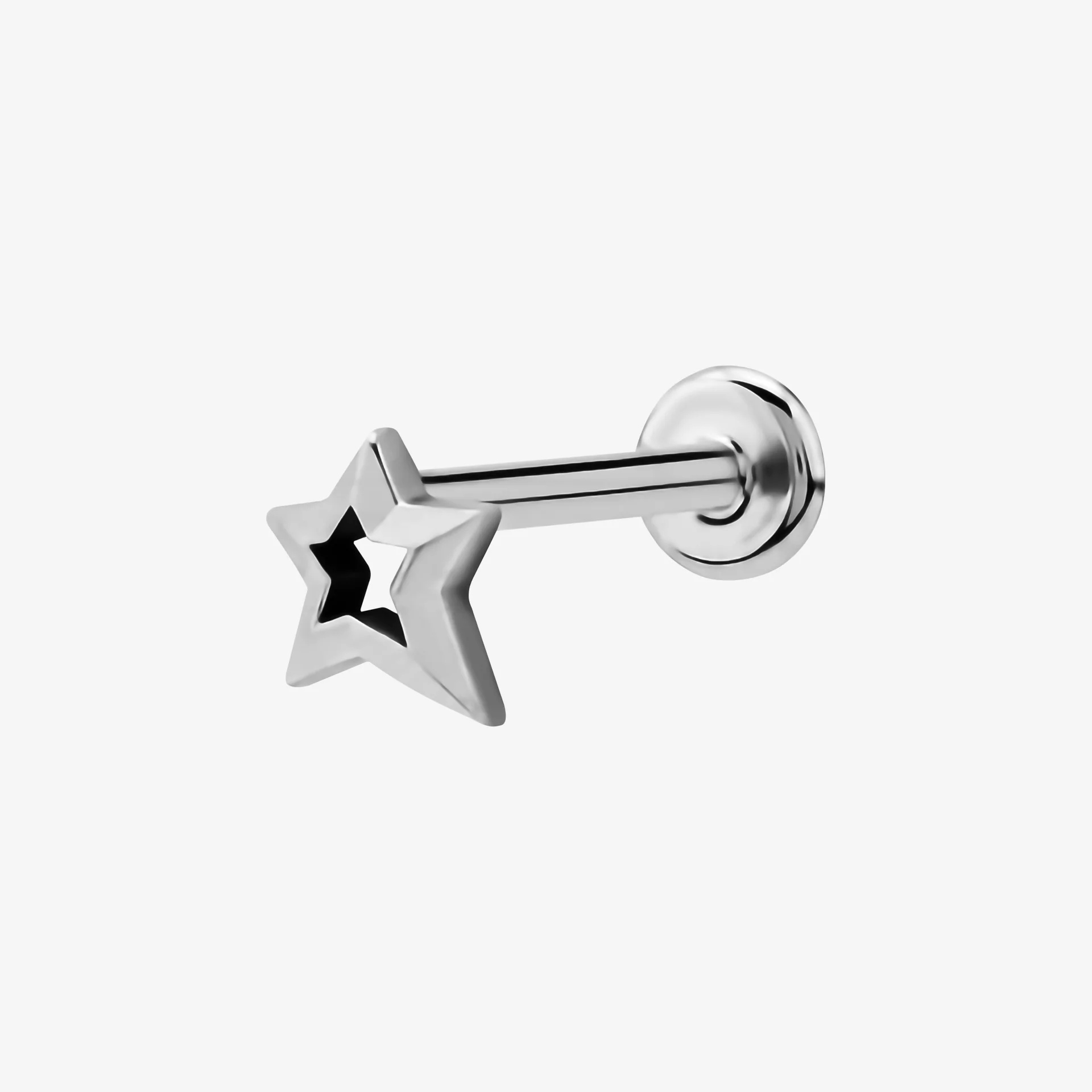 Piranha Labret Star Pointed Steel Basicline