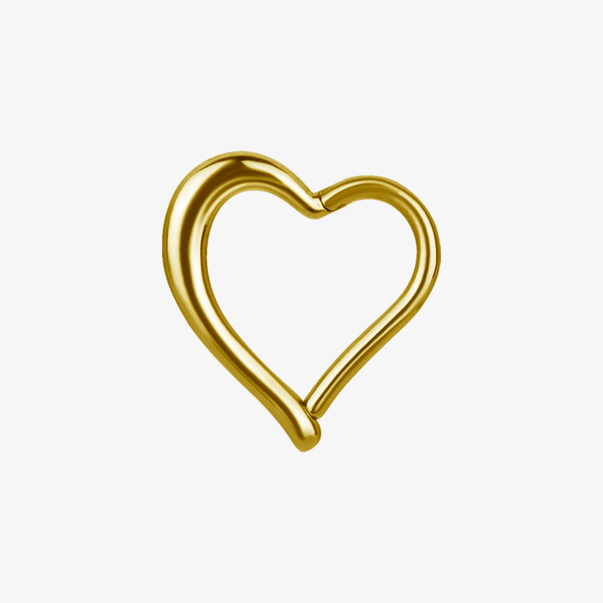 Piranha Argola Hinged Heart Steel Zirconline