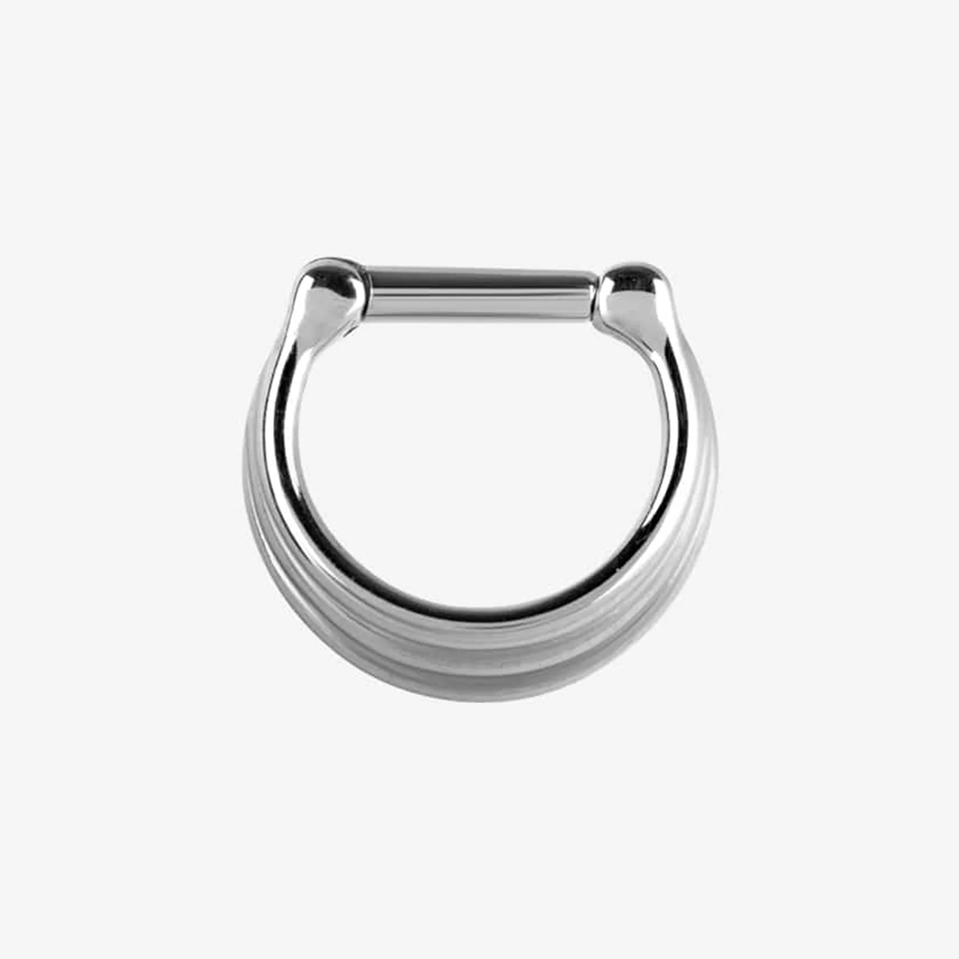 Piranha Septum 3 Rings Concave Clicker Steel Basicline