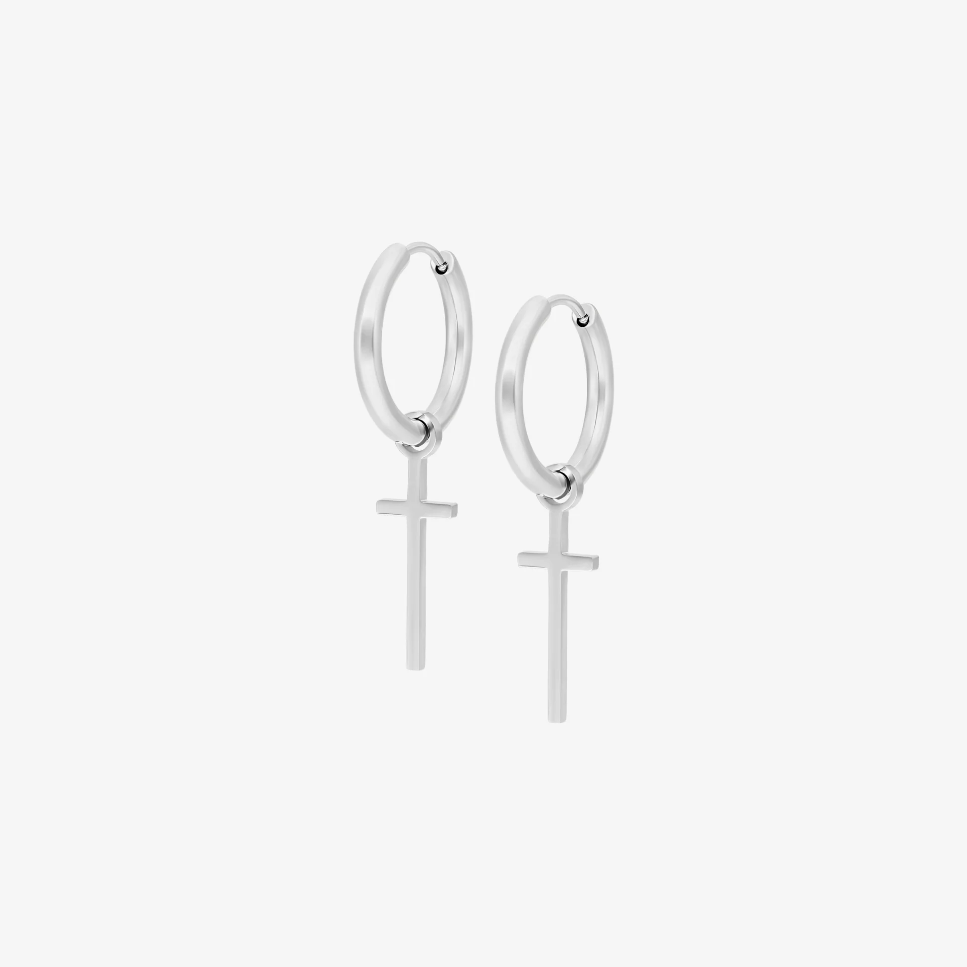 Wildcat Argola Basic Little Cross Hoops Steel Basicline