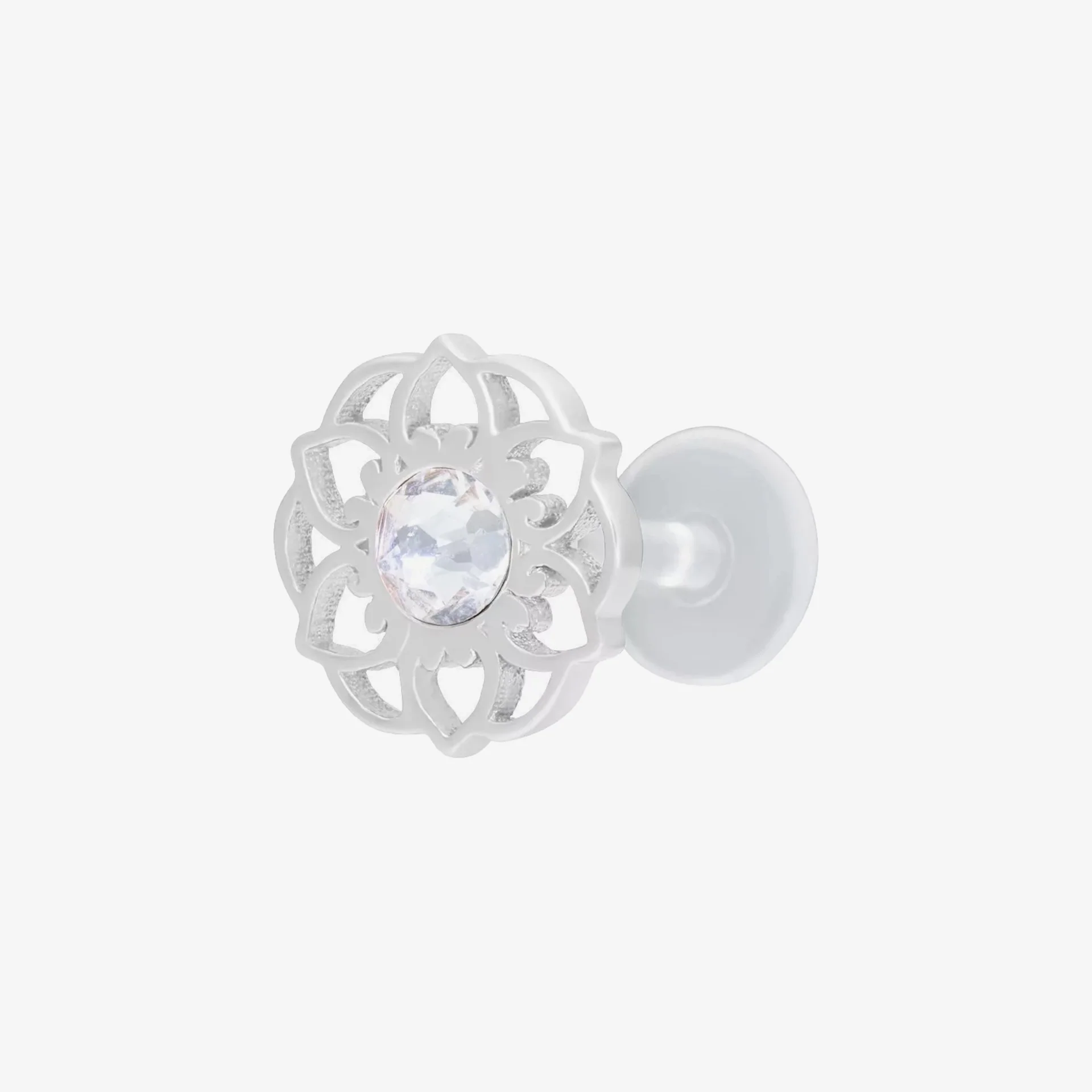 Wildcat Labret Mandala Flower Push-Fit Bioplast Basicline